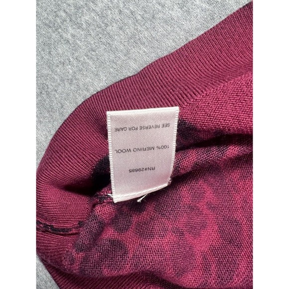 Pendleton Merino Wool Sweater Shirt Sleeveless Diamond Women’s Large Burgundy - Picture 6 of 6